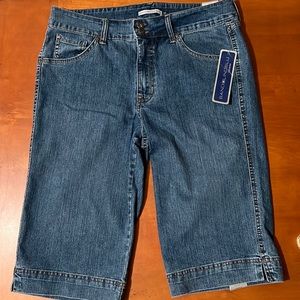These denim capri are new with tags.